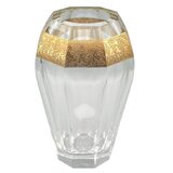 Vaza Moser din cristal in maniera Art Deco cu friza aurita